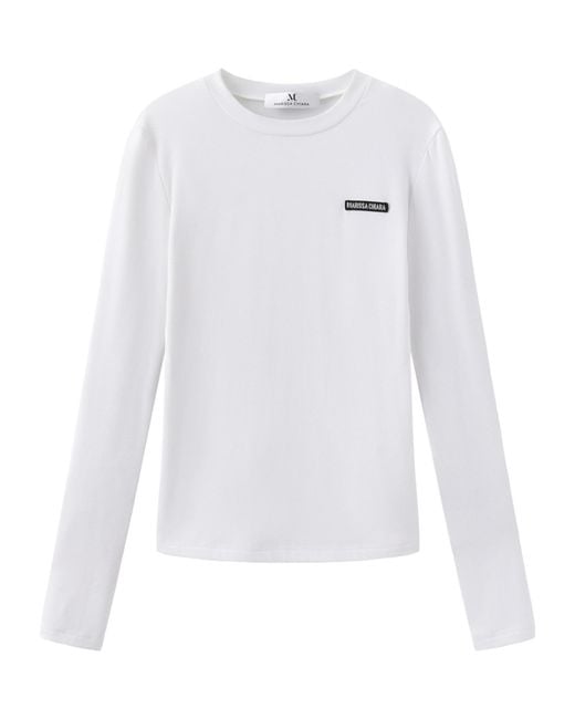 Marissa Chiara White Long-Sleeved T-Shirt
