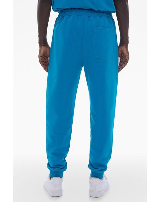 Helmut Lang Blue Photographic-Print Cotton Track Pants for men