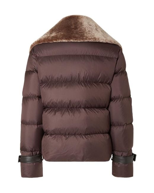 Fendi Brown Zip-Up Padded Jacket