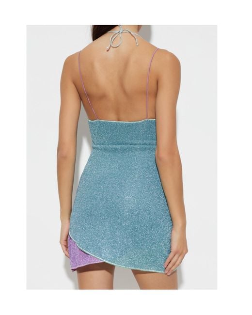 Oseree Blue Spaghetti Strap Dress