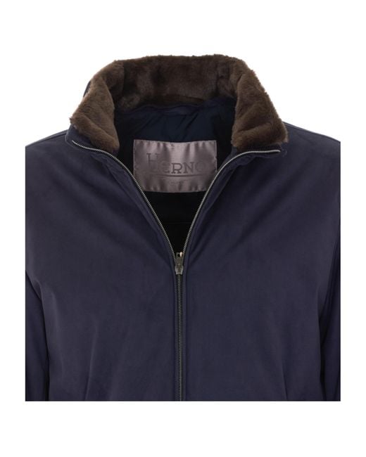 Herno Blue Long-Sleeve Casual Jacket