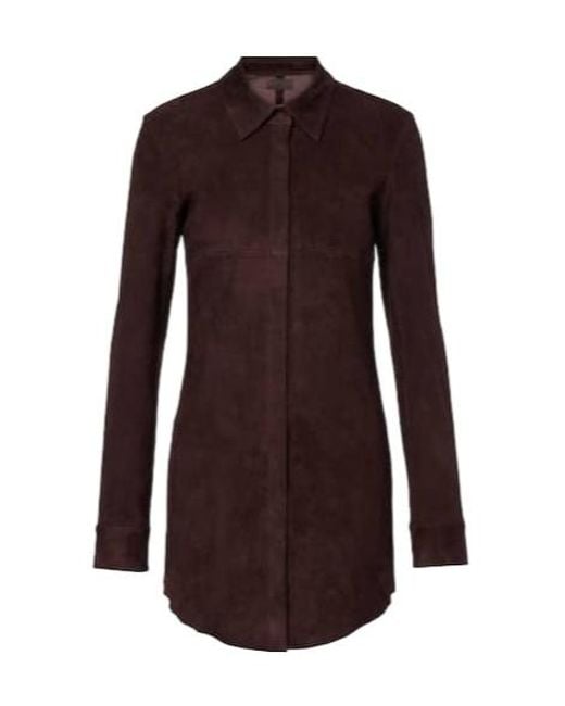 Stouls Brown Geraldine Suede Shirt Dress