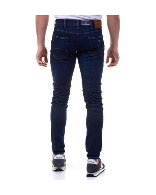 Armani Jeans Blue Logo Jeans for men