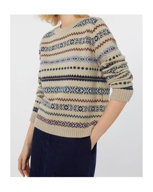 Weekend by Maxmara Gray Wool And Alpaca Jacquard Jumper