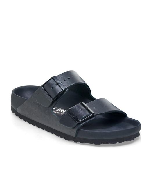 Birkenstock Blue Arizona Eva Double-Buckle Slides for men