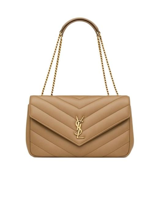 Saint Laurent Metallic Loulou Medium Shoulder Bag