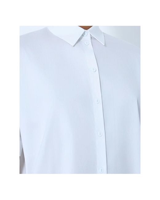 Max Mara Blue Bchpittura Asymmetric Short-Sleeve Shirt