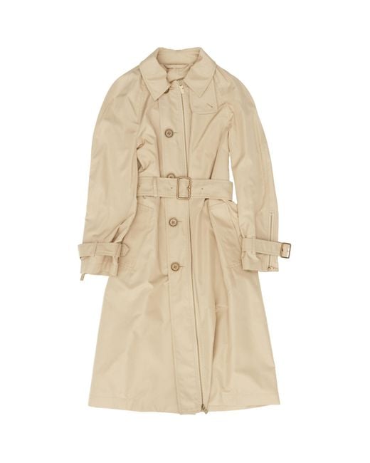 Burberry Natural Belted Buckle Detailed Trench Coat