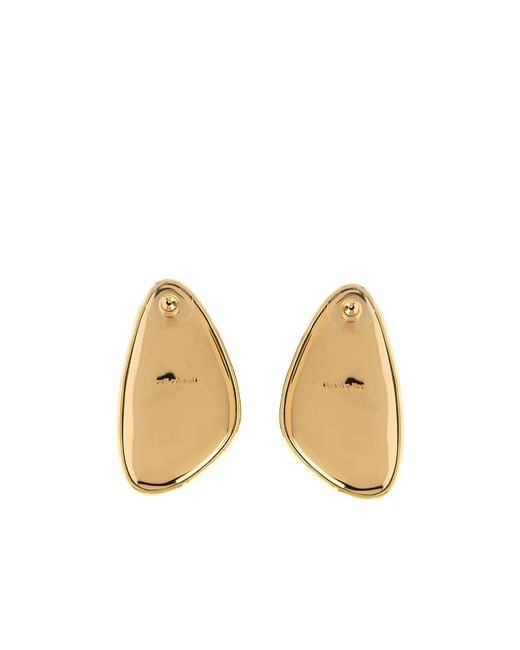 Self-Portrait Metallic Crystal-Embellished Hammered Earrings