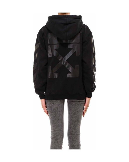 Off-White c/o Virgil Abloh Black Logo Drawstrings Hoodie