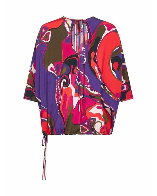 Emilio Pucci Red Pucci Fitted Sleeveless Top
