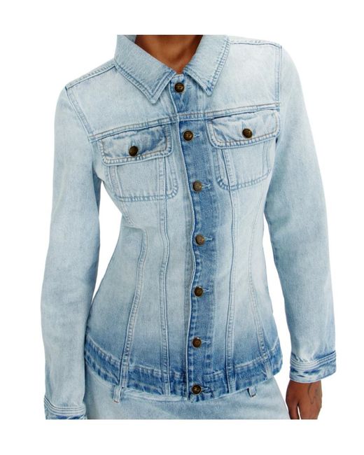 DIESEL Blue Hourglass-Silhouette Denim Jacket
