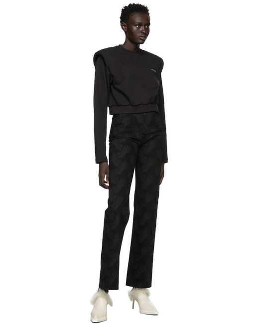 we11done Black Logo Jeans