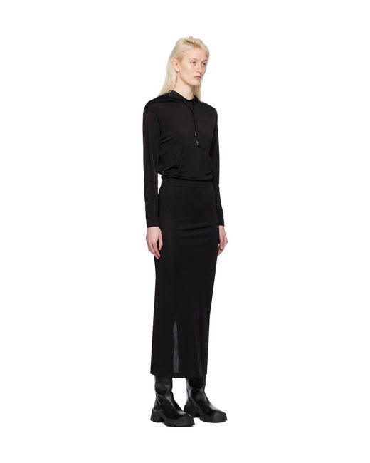 Dion Lee Black Cut-Out Gathered Hooded Maxi Dress