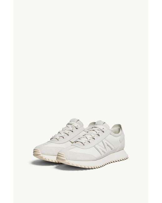 Moncler White Pacey 2 Lace-Up Sneakers for men