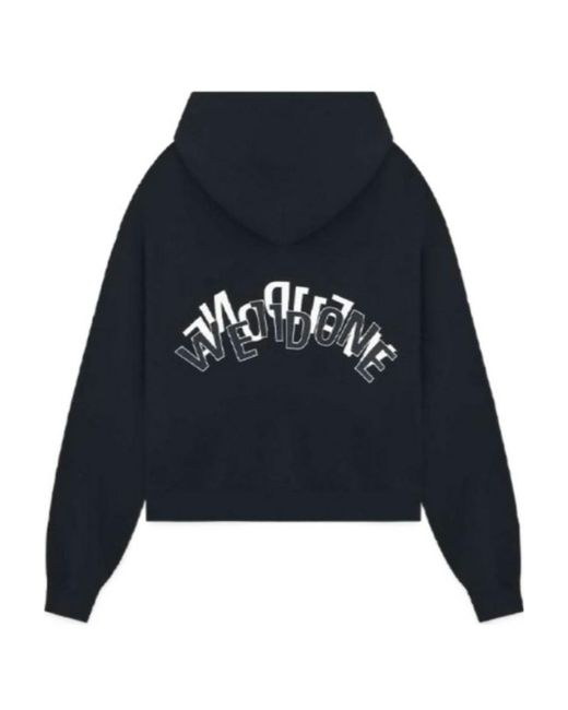 we11done Blue Logo Long-Sleeved Sweater for men