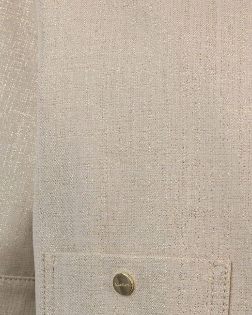 Max Mara Natural Studio Agile Button-Up Crewneck Jacket