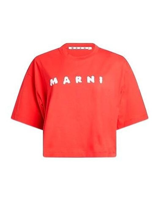 Marni Red Printed Shortsleeve Tshirt