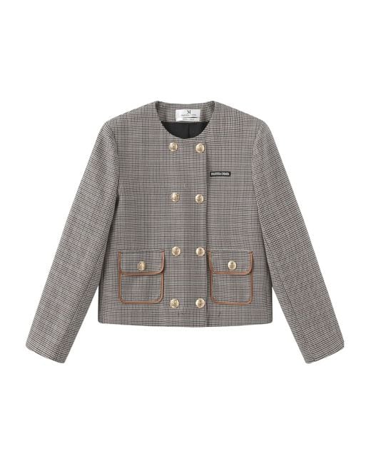 Marissa Chiara Gray Long-Sleeved Casual Jacket