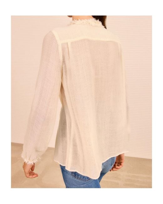 Ulla Johnson Natural Ruffled Blouse