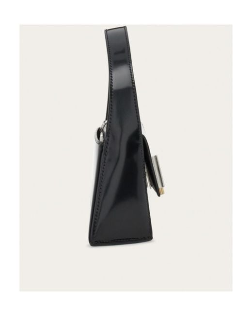 Ferragamo Black Flip Shoulder Bag