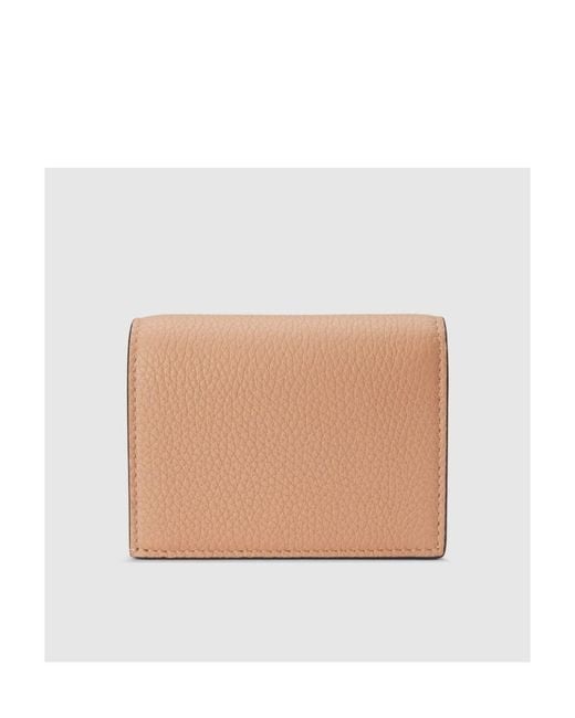 Gucci Natural Logo-Plaque Leather Wallet