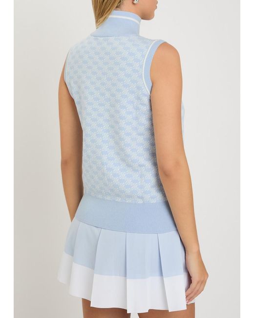 Varley Blue Stretchy Knit Top