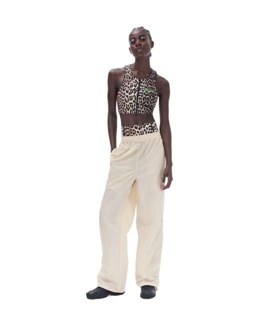 Ganni Natural Light Tech Drawstring Pants