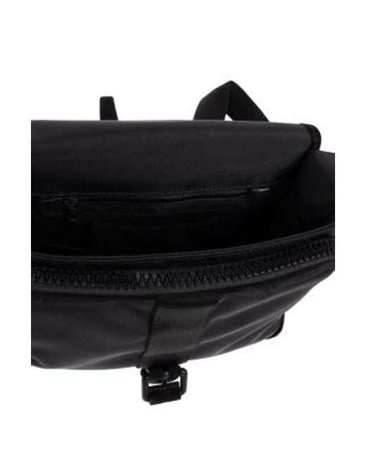 Moschino Black Logo Lettering Flap Shoulder Bag for men