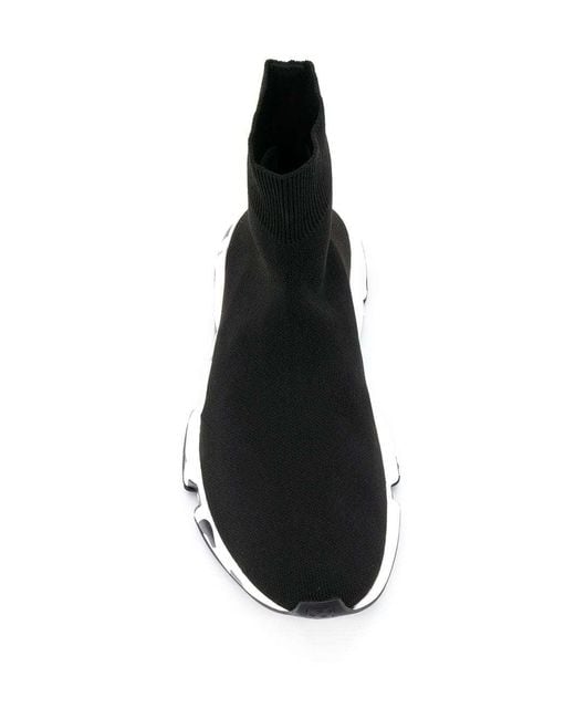 Balenciaga Black Speed Graffiti Sneakers