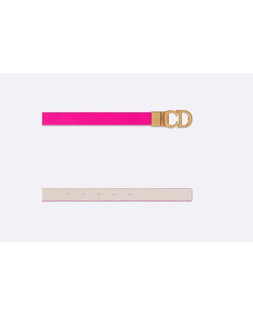 Dior Pink Reversible Saddle Belt