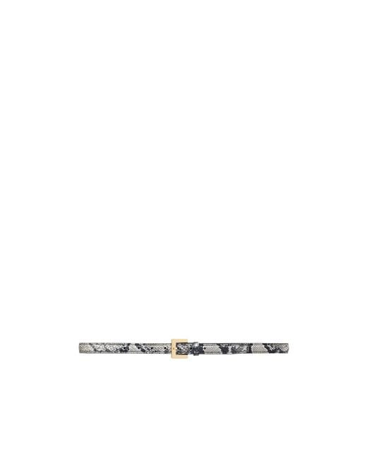 Anine Bing White Printed Leather Belt