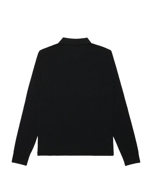 EA7 Black Polo Shirt With Logo Pattern for men