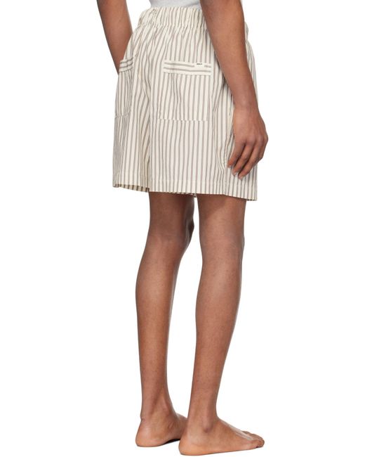 Tekla Multicolor Striped Sleep Shorts for men
