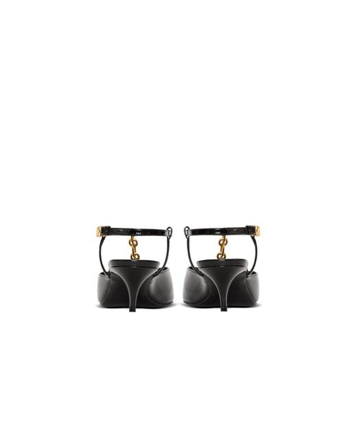 Balmain Multicolor Sync Chain Kitten Slingbacks