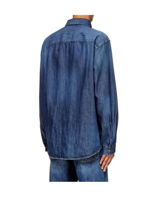 DIESEL Blue D-Simply Denim Shirt for men