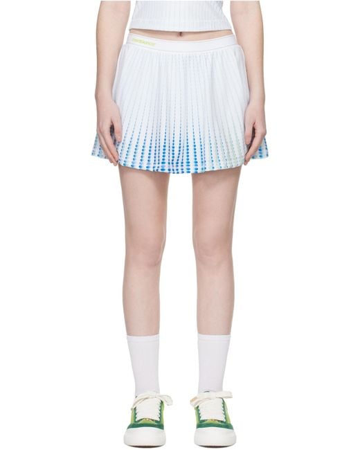 Casablanca Blue Logo Waistband Tennis Racer Skirt