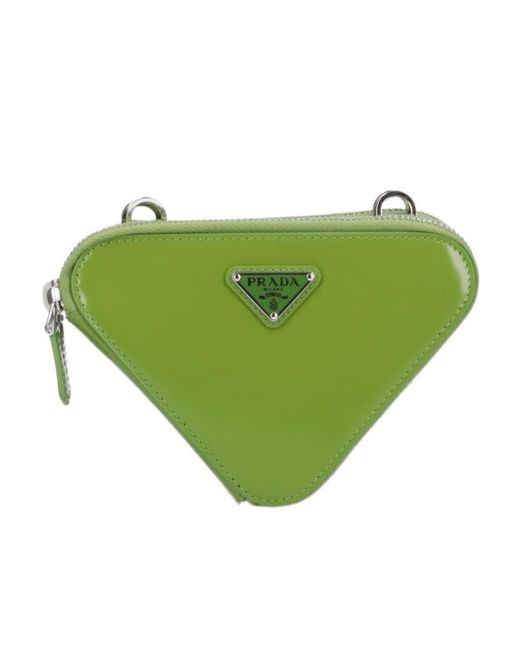 Prada Green Logo-Plaque Mini Bag