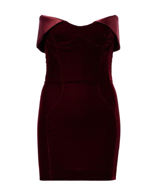 Mugler Red Sweetheart Sleeveless Dress