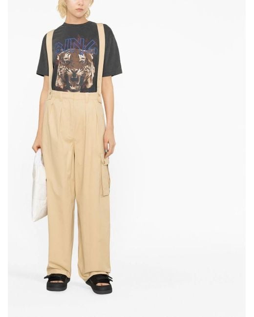 KENZO Natural Strap Overalls And Casual Pants