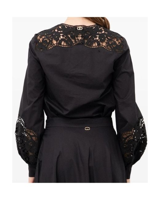 Twinset Black V-Neck Shirt