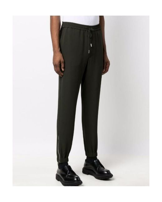 McQueen Black Drawstring Track Pants for men