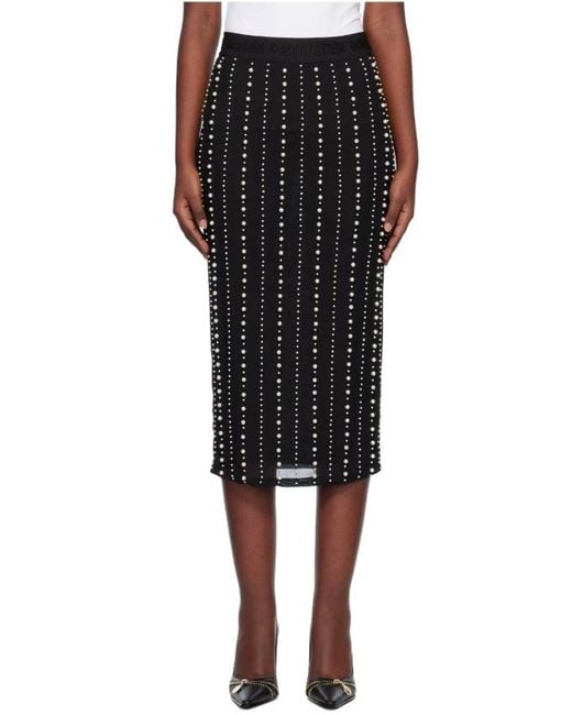 Versace Jeans Black Elastic Waist Skirt