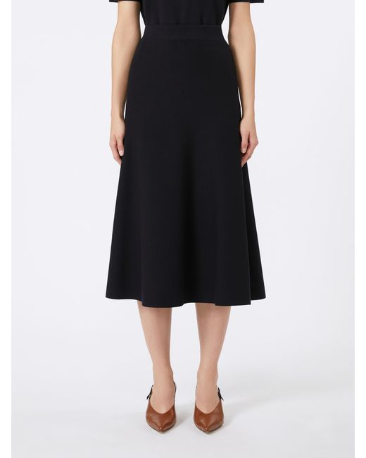 Max Mara Black Studio Giusy Flared Skirt