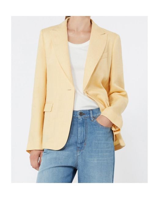 Weekend by Maxmara Natural Wkdnalut Single-Breasted Blazer
