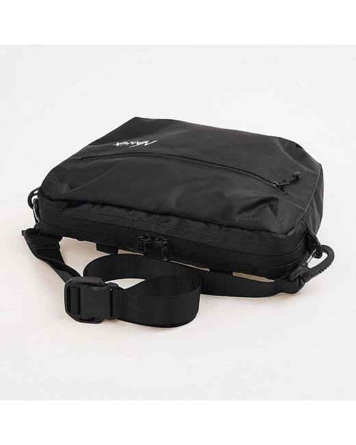 NANGA Black Zippered Shoulder Bag for men