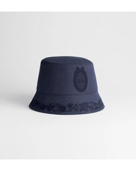 Dior Blue Médaillon Teddy-D Small Brim Bucket Hat
