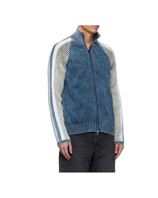 DIESEL Blue K-Heronimo Raglan-Sleeve Cardigan for men