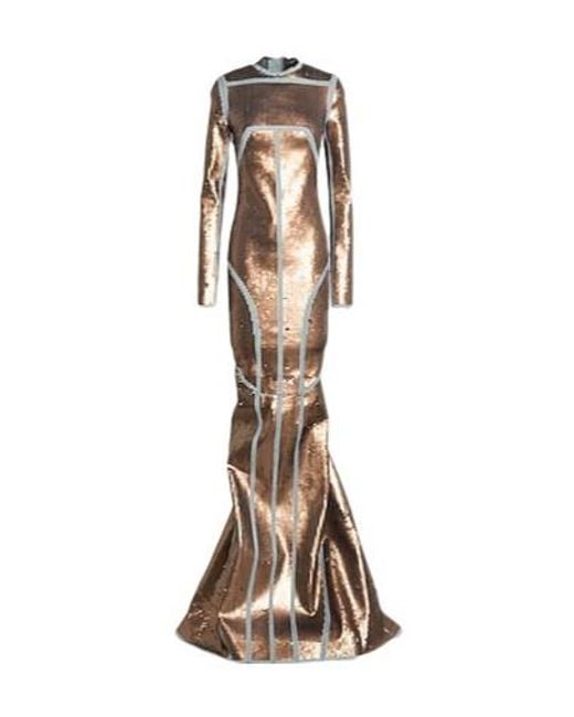 Rick Owens Natural Solid-Color Long-Sleeved Dress