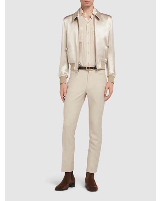 Tom Ford Natural Silk Satin Reversible Jacket for men